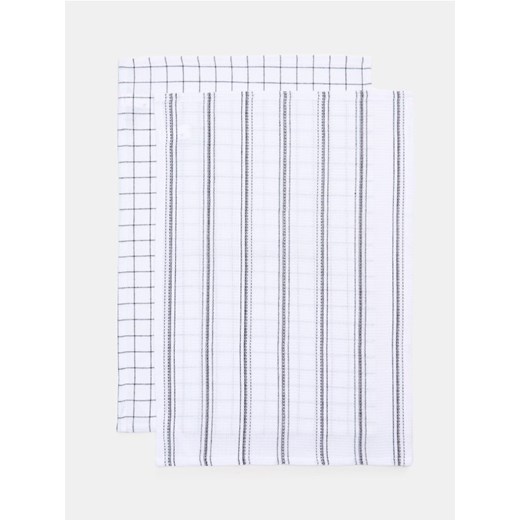 Sinsay - Ścierki kuchenne 2 pack - biały ze sklepu Sinsay w kategorii Fartuchy kuchenne - zdjęcie 184934543