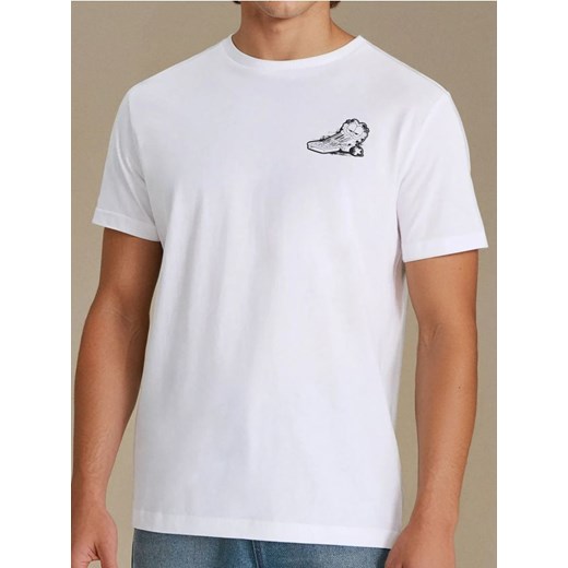 Sinsay - Bawełniana koszulka z nadrukiem Garfield - biały ze sklepu Sinsay w kategorii T-shirty męskie - zdjęcie 184934571