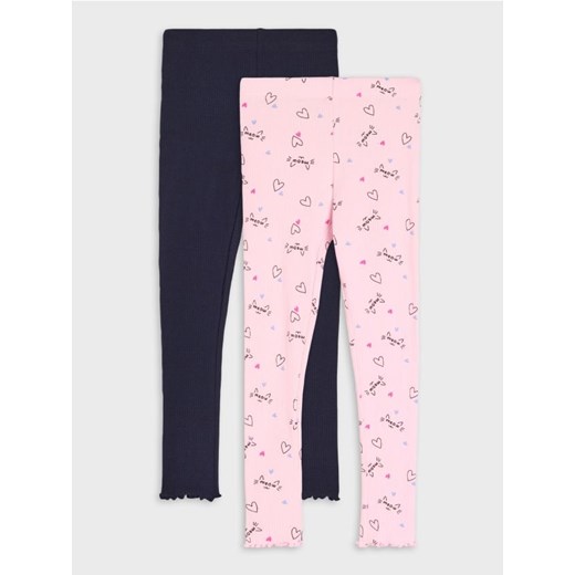 Sinsay - Legginsy ze wzorkiem 2 pack - wielobarwny ze sklepu Sinsay w kategorii Spodnie dziewczęce - zdjęcie 184934740