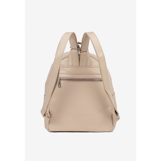 Beżowy Plecak Elegancki z Pikowaniem i Logo Iiloevi uniwersalny born2be.pl