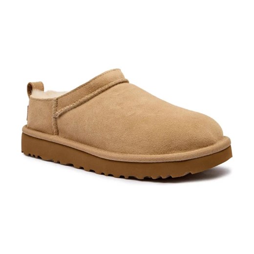 UGG Skórzane mule W CLASSIC MICRO | z dodatkiem wełny ze sklepu Gomez Fashion Store w kategorii Kapcie damskie - zdjęcie 184935941