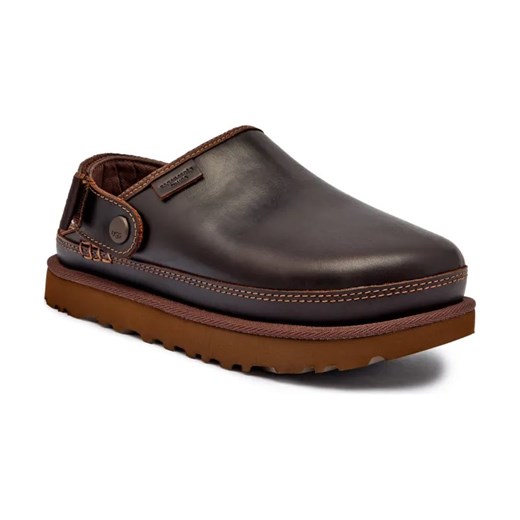 UGG Skórzane mule 2w1 W GOLDENSTAR CLOG LTHR REGEN ze sklepu Gomez Fashion Store w kategorii Kapcie damskie - zdjęcie 184935944
