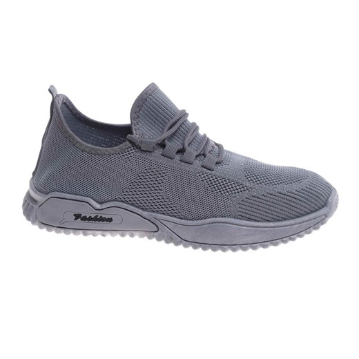 Szare wzuwane męskie buty sportowe /B4-1 18019 T288/ ze sklepu Pantofelek24.pl w kategorii Buty sportowe męskie - zdjęcie 184937653