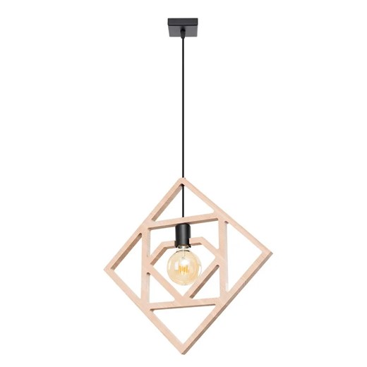 Drewniana skandynawska lampa wisząca K1-E66 ze sklepu Edinos.pl w kategorii Lampy wiszące - zdjęcie 184937722