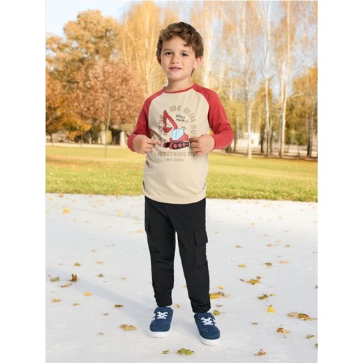 Sinsay - Spodnie dresowe jogger - czarny Sinsay 128 (7-8 l) Sinsay