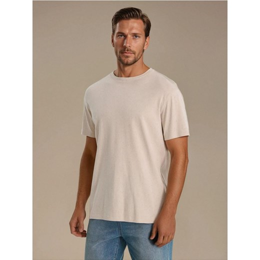 Sinsay - Koszulka basic - beżowy ze sklepu Sinsay w kategorii T-shirty męskie - zdjęcie 184940742