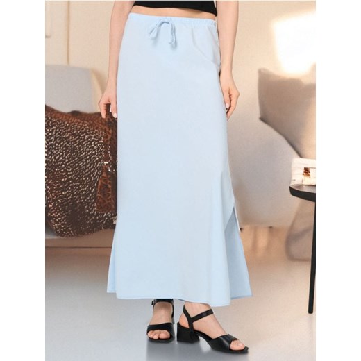 Sinsay - Spódnica midi z wiązaniem - błękitny ze sklepu Sinsay w kategorii Spódnice - zdjęcie 184940780