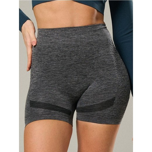 Sinsay - Krótkie legginsy z ozdobnym wzorem po bokach - szary Sinsay S promocja Sinsay