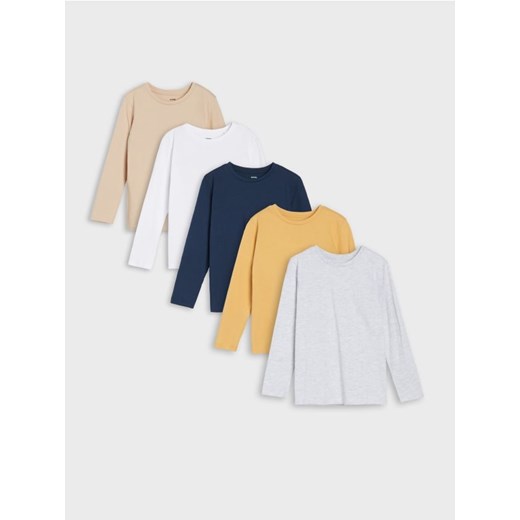 Sinsay - Koszulki z długim rękawem 5 pack - żółty - id: 790EY-11X - marki Sinsay - 184940953 Sinsay - Koszulki z długim rękawem 5 pack - żółty ze sklepu Sinsay w kategorii T-shirty chłopięce - zdjęcie 184940953
