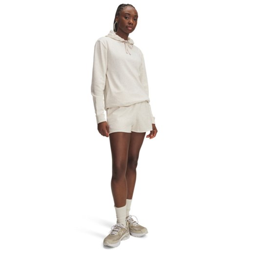 Damskie spodenki dresowe Under Armour UA Rival Terry Short - beżowe ze sklepu Sportstylestory.com w kategorii Szorty - zdjęcie 184941210