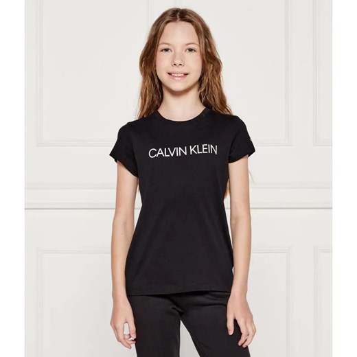 Calvin Klein Jeans T-shirt INSTITUTIONAL | Slim Fit ze sklepu Gomez Fashion Store w kategorii Bluzki dziewczęce - zdjęcie 184941494
