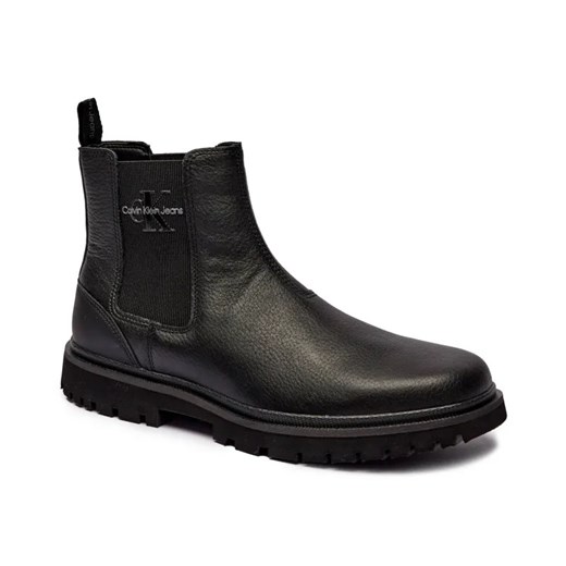 Calvin Klein Jeans Skórzane sztyblety EVA MID CHELSEA ze sklepu Gomez Fashion Store w kategorii Buty zimowe męskie - zdjęcie 184941563