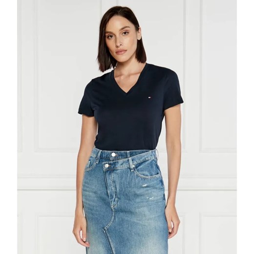 Tommy Hilfiger T-shirt HERITAGE | Regular Fit ze sklepu Gomez Fashion Store w kategorii Bluzki damskie - zdjęcie 184942794