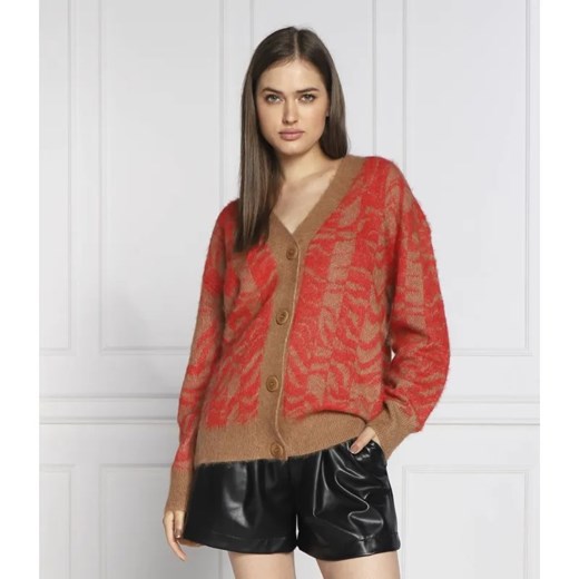 HUGO Kardigan Sameedia | Loose fit | z dodatkiem wełny ze sklepu Gomez Fashion Store w kategorii Swetry damskie - zdjęcie 184942962