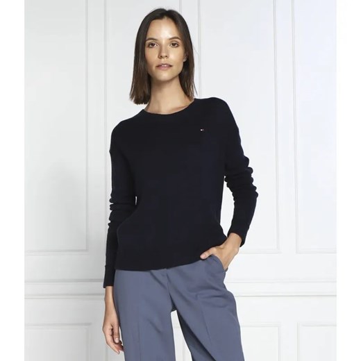 Tommy Hilfiger Wełniany sweter | Relaxed fit ze sklepu Gomez Fashion Store w kategorii Swetry damskie - zdjęcie 184943902