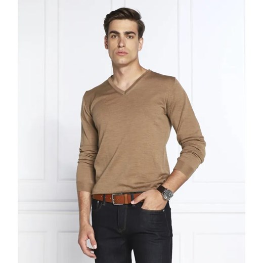 Oscar Jacobson Wełniany sweter | Regular Fit ze sklepu Gomez Fashion Store w kategorii Swetry męskie - zdjęcie 184943920