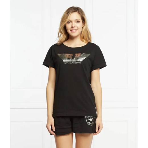 Emporio Armani T-shirt | Regular Fit ze sklepu Gomez Fashion Store w kategorii Bluzki damskie - zdjęcie 184944430