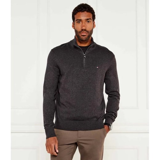 Tommy Hilfiger Sweter ZIP MOCK | Regular Fit | z dodatkiem kaszmiru ze sklepu Gomez Fashion Store w kategorii Swetry męskie - zdjęcie 184944471