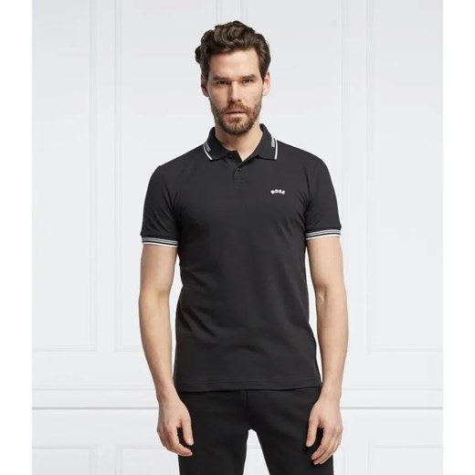 BOSS GREEN Polo Curved | Slim Fit | stretch ze sklepu Gomez Fashion Store w kategorii T-shirty męskie - zdjęcie 184944473