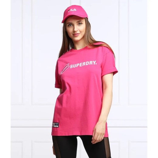 Superdry T-shirt CODE SL APPLIQUE | Loose fit ze sklepu Gomez Fashion Store w kategorii Bluzki damskie - zdjęcie 184945433