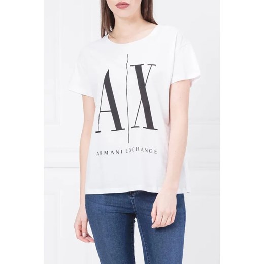 Armani Exchange T-shirt | Regular Fit ze sklepu Gomez Fashion Store w kategorii Bluzki damskie - zdjęcie 184945553