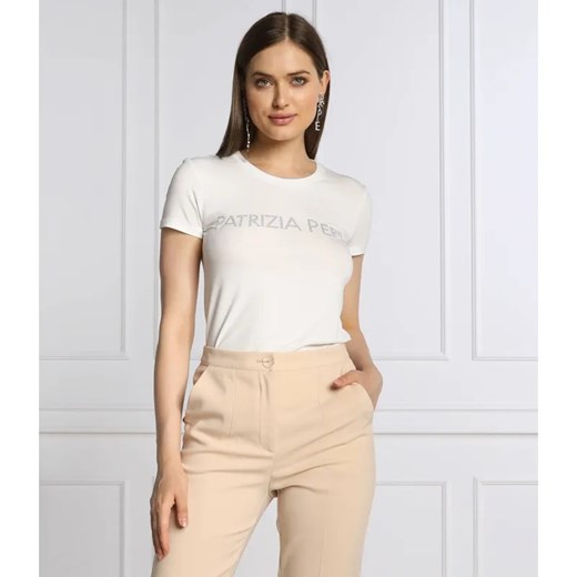 Patrizia Pepe T-shirt MAGLIA | Slim Fit ze sklepu Gomez Fashion Store w kategorii Bluzki damskie - zdjęcie 184945912