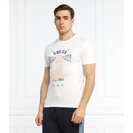 GUESS T-shirt Thewat | Slim Fit ze sklepu Gomez Fashion Store w kategorii T-shirty męskie - zdjęcie 184945981