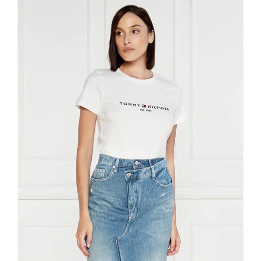 Tommy Hilfiger T-shirt | Regular Fit ze sklepu Gomez Fashion Store w kategorii Bluzki damskie - zdjęcie 184946012