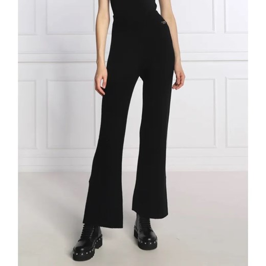 TWINSET Wełniane spodnie dzianinowe | Relaxed fit | z dodatkiem kaszmiru ze sklepu Gomez Fashion Store w kategorii Spodnie damskie - zdjęcie 184947424