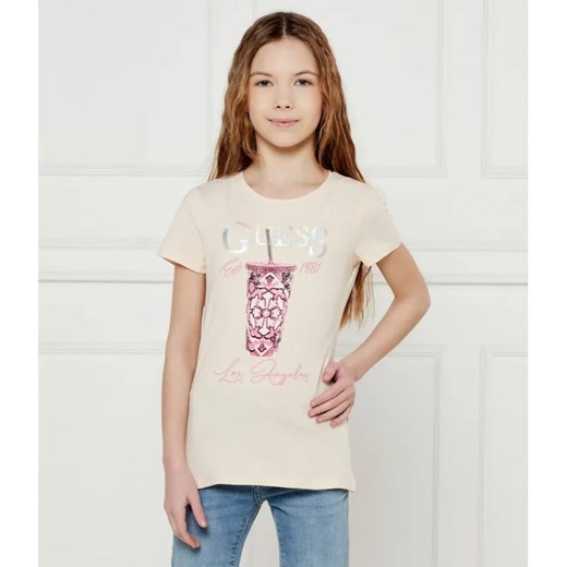 Guess T-shirt | Regular Fit ze sklepu Gomez Fashion Store w kategorii Bluzki dziewczęce - zdjęcie 184947571