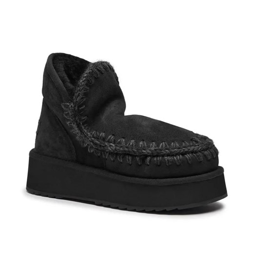 MOU Skórzane śniegowce Mini Eskimo Platform | z dodatkiem wełny ze sklepu Gomez Fashion Store w kategorii Śniegowce damskie - zdjęcie 184947923