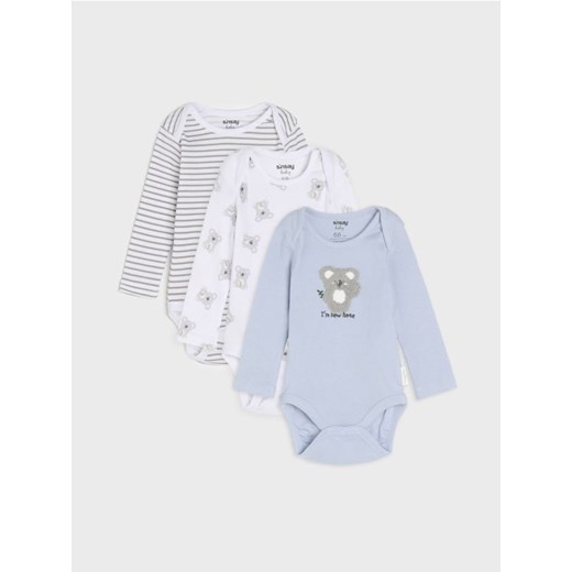 Sinsay - Body 3 pack - niebieski ze sklepu Sinsay w kategorii Odzież dla niemowląt - zdjęcie 184949671