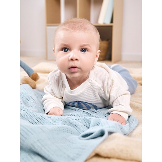 Sinsay - Bawełniany komplet: bluza i legginsy - wielobarwny Sinsay 56 (Newborn) Sinsay