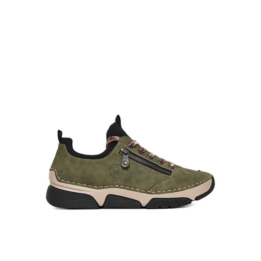 Rieker Sneakersy 45973-54 Zielony ze sklepu MODIVO w kategorii Buty sportowe damskie - zdjęcie 184949944