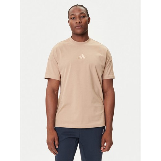 adidas T-Shirt ALL SZN JX5083 Beżowy Loose Fit ze sklepu MODIVO w kategorii T-shirty męskie - zdjęcie 184950091