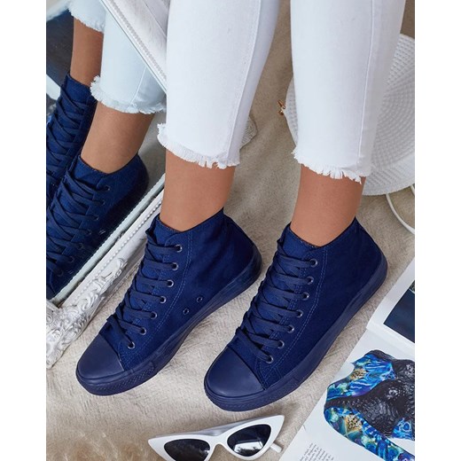 Royalfashion Wysokie trampki damskie Hollas ze sklepu royalfashion.pl w kategorii Trampki damskie - zdjęcie 184952704