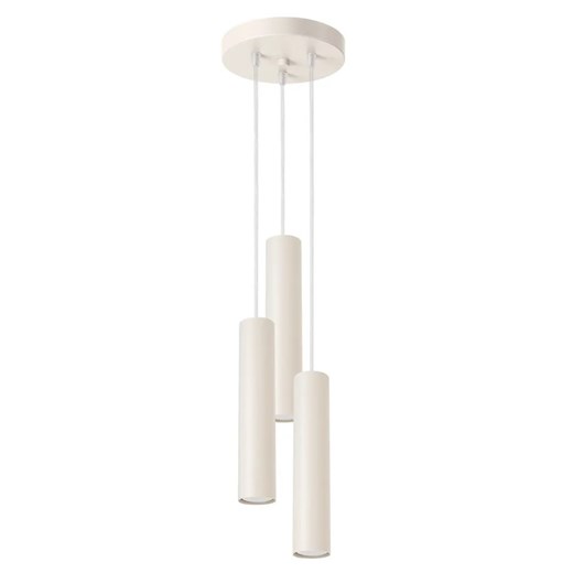 Beżowa nowoczesna lampa wisząca z trzema tubami C7-H39 ze sklepu Edinos.pl w kategorii Lampy wiszące - zdjęcie 184952772