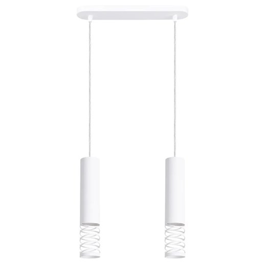 Biała dwupunktowa lampa tuba E6-D81 ze sklepu Edinos.pl w kategorii Lampy wiszące - zdjęcie 184952800