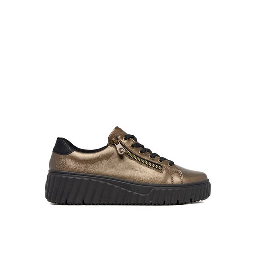 Sneakersy Rieker N2501-90 Złoty ze sklepu eobuwie.pl w kategorii Buty sportowe damskie - zdjęcie 184952933