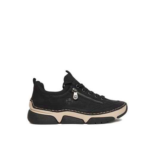 Sneakersy Rieker 45973-00 Czarny ze sklepu eobuwie.pl w kategorii Buty sportowe damskie - zdjęcie 184953021
