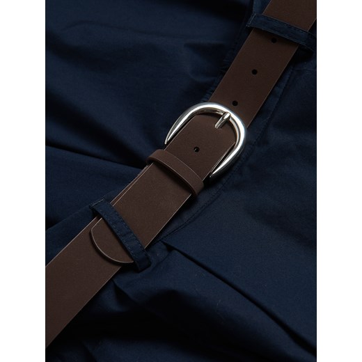 Reserved - Spódnica midi z paskiem - granatowy Reserved M Reserved