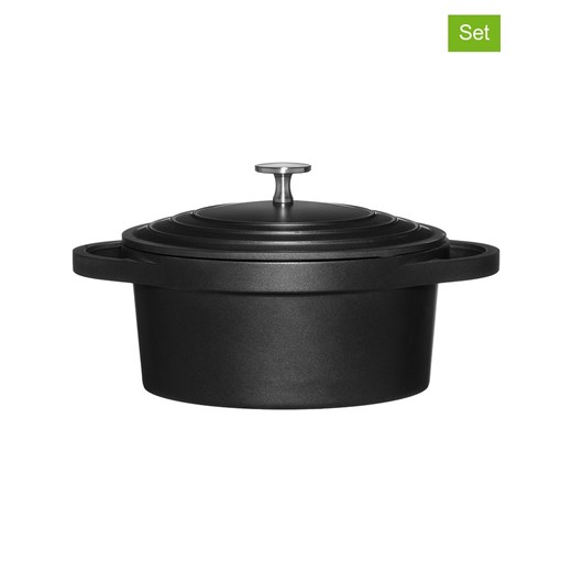Maku 2-częściowy zestaw w kolorze czarnym - Ø 20 cm ze sklepu Limango Polska w kategorii Garnki - zdjęcie 184955493