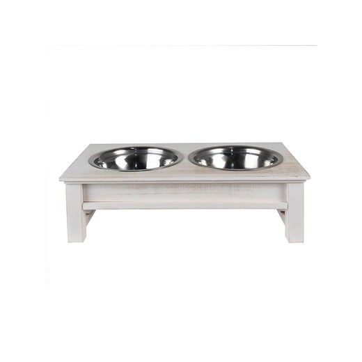 Clayre &amp; Eef Miski w kolorze srebrno-białym dla zwierząt - 40 x 12 x 12 cm ze sklepu Limango Polska w kategorii Dla zwierząt - zdjęcie 184955572