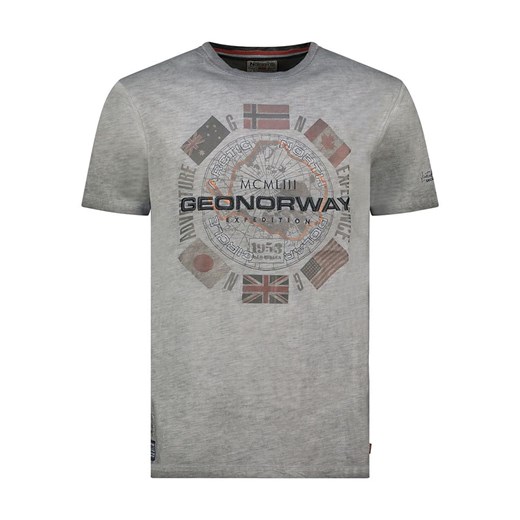 Geographical Norway Koszulka &quot;Jirkel&quot; w kolorze szarym ze sklepu Limango Polska w kategorii T-shirty męskie - zdjęcie 184955861