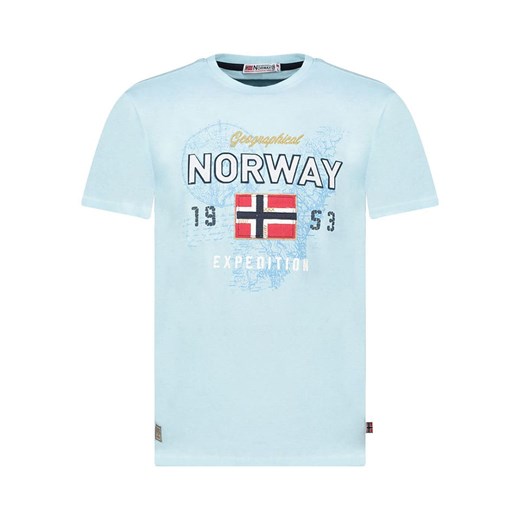 Geographical Norway Koszulka &quot;Juitre&quot; w kolorze błękitnym ze sklepu Limango Polska w kategorii T-shirty męskie - zdjęcie 184955943