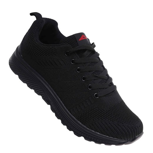 Sznurowane czarne męskie buty sportowe /F5-1 18040 T384/ ze sklepu Pantofelek24.pl w kategorii Buty sportowe męskie - zdjęcie 184957011