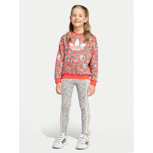 adidas Komplet bluza i legginsy Liberty London JV7803 Granatowy Loose Fit ze sklepu MODIVO w kategorii Komplety dziewczęce - zdjęcie 184957460