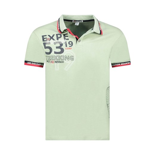 Geographical Norway Koszulka polo &quot;Krug&quot; w kolorze zielonym ze sklepu Limango Polska w kategorii T-shirty męskie - zdjęcie 184959061