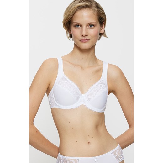 Triumph biustonosz miękki Modern Lace+Cotton W02 10213069-0003, Kolor biały, Rozmiar 75C, Triumph ze sklepu Intymna w kategorii Biustonosze - zdjęcie 184959190