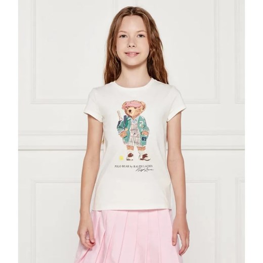 POLO RALPH LAUREN T-shirt | Regular Fit ze sklepu Gomez Fashion Store w kategorii Bluzki dziewczęce - zdjęcie 184959690
